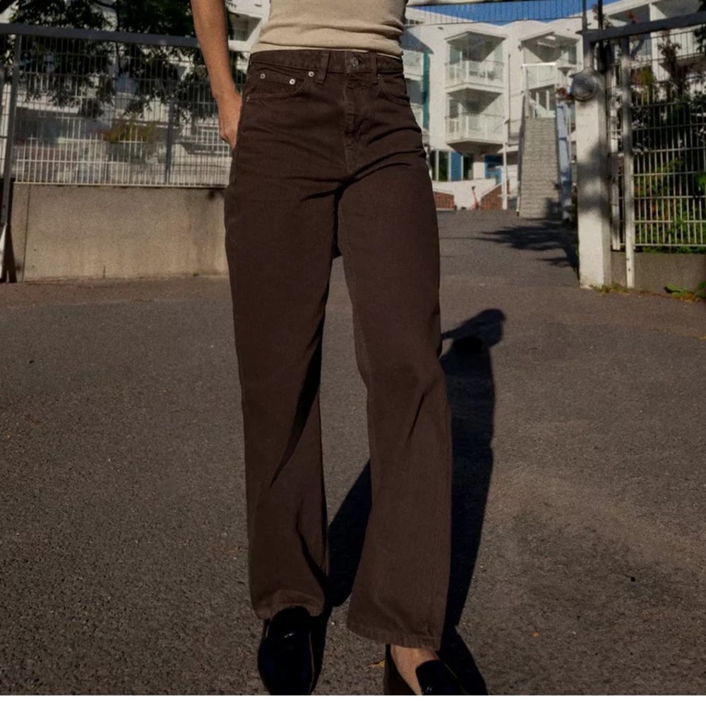 Mom Fit High Waist Brown Jeans